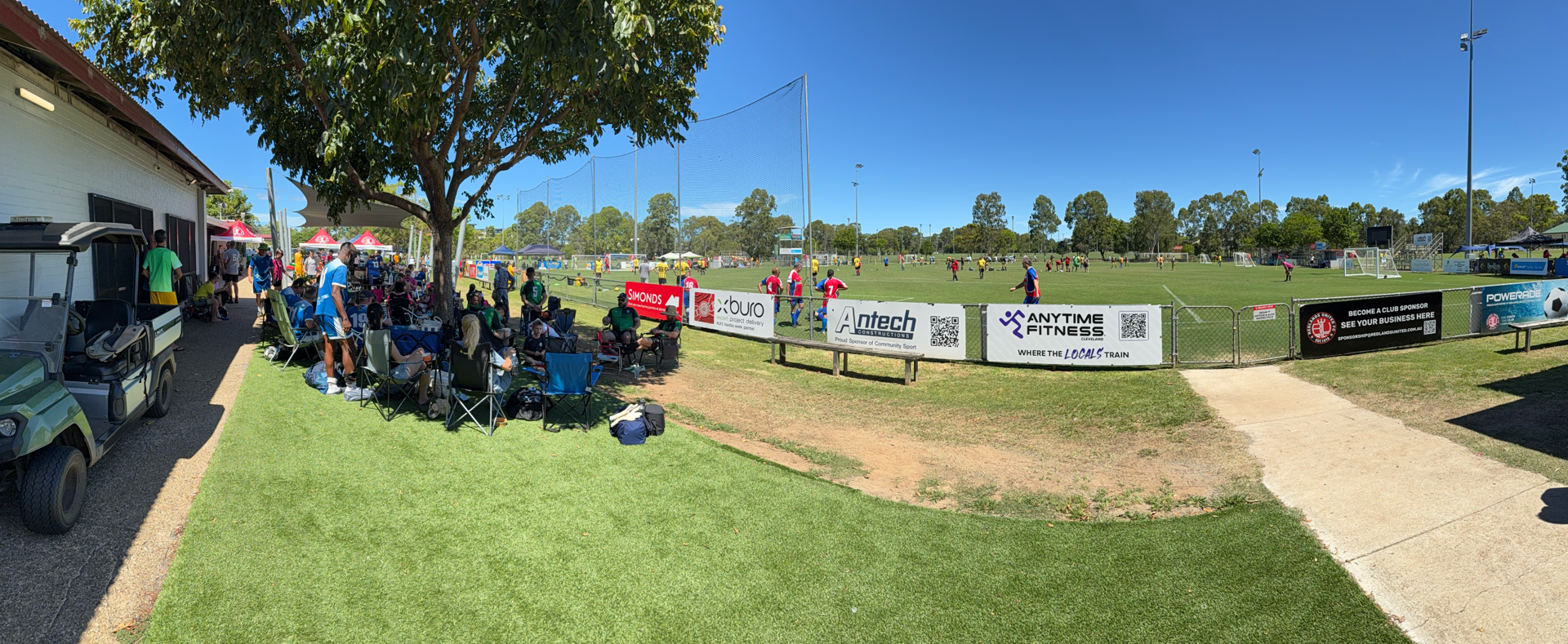Spectators watching matches at Redlands FC