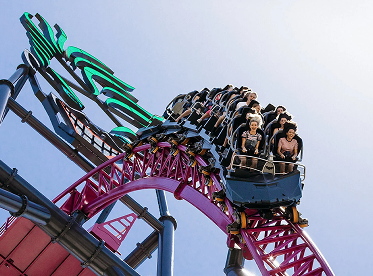 Roller coaster at a Gold Coast theme park